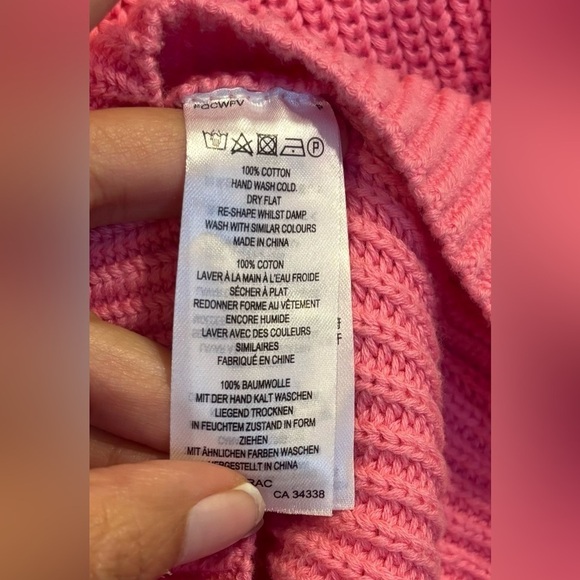 FRENCH CONNECTION Nadia Mozart Ribbed kit Sweater in Aurora pink Size Small - Picture 8 of 8